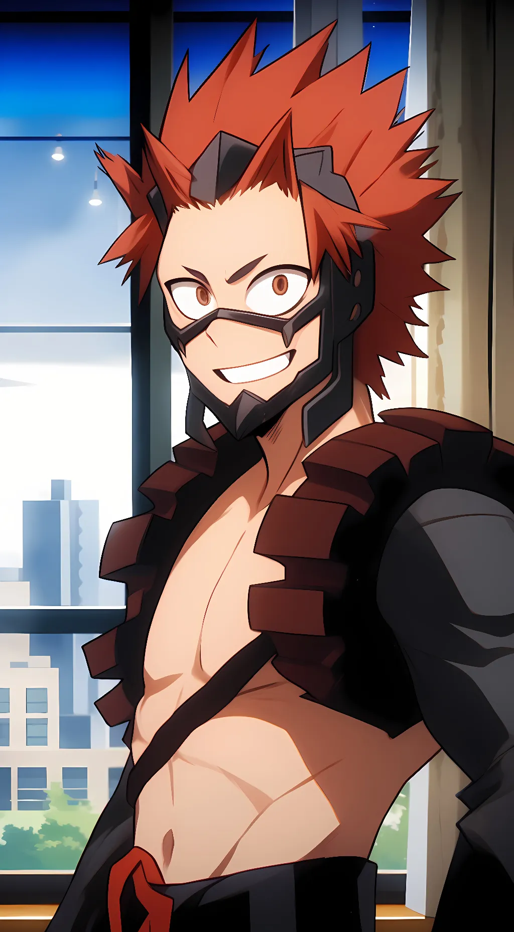 ai character: Eijiro kirishima  background