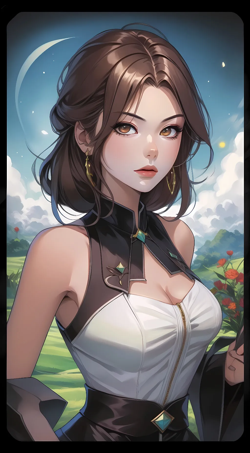 ai character: Ashley  background