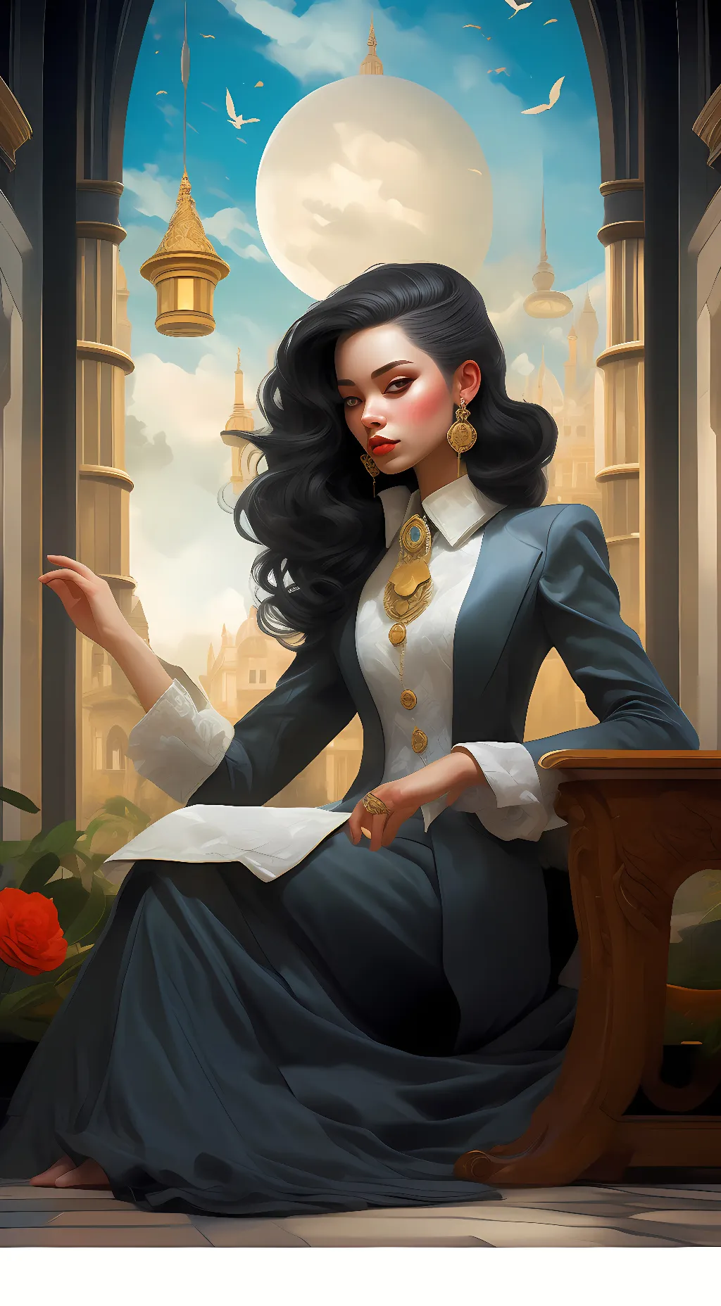 ai character: amethyst background