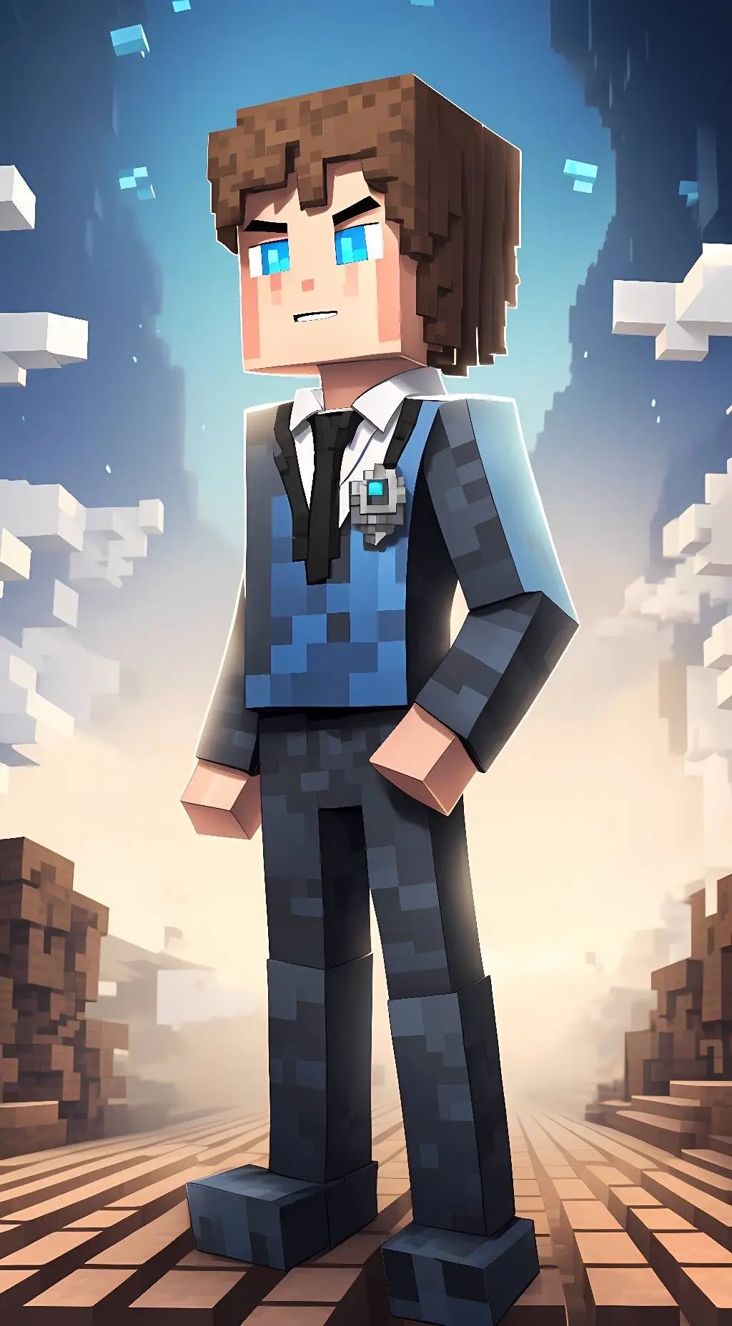 ai character: Bluey  background