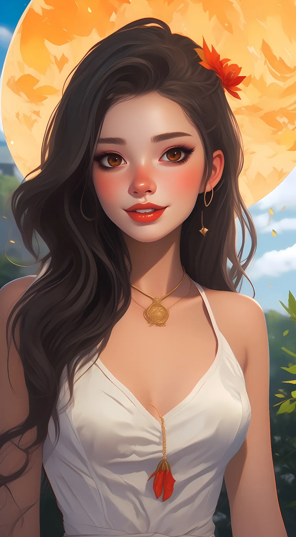 ai character: Lily  background