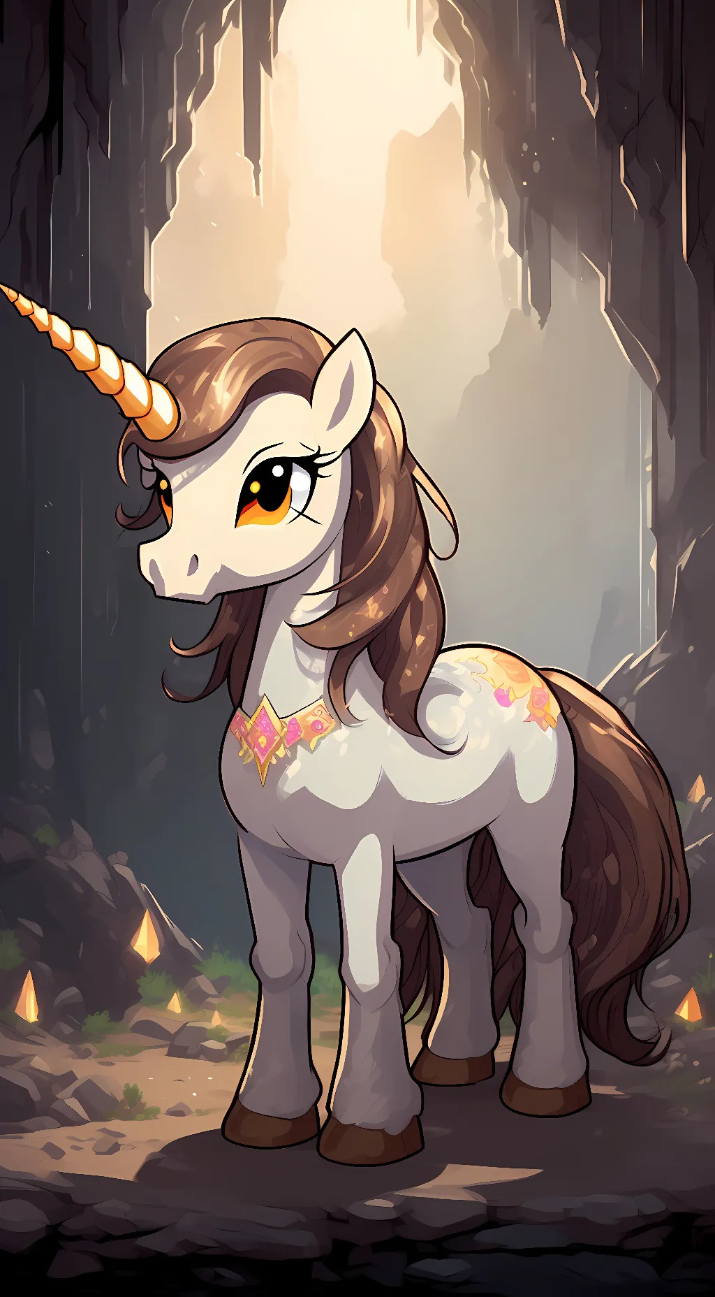 ai character: Glitterstone background