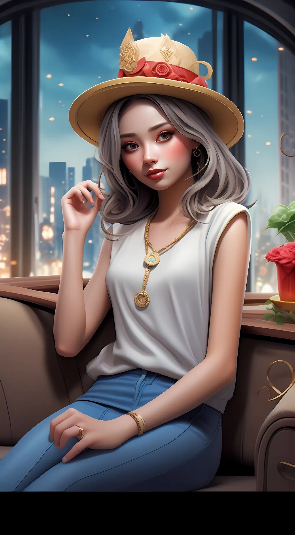 ai character: Margaret  background