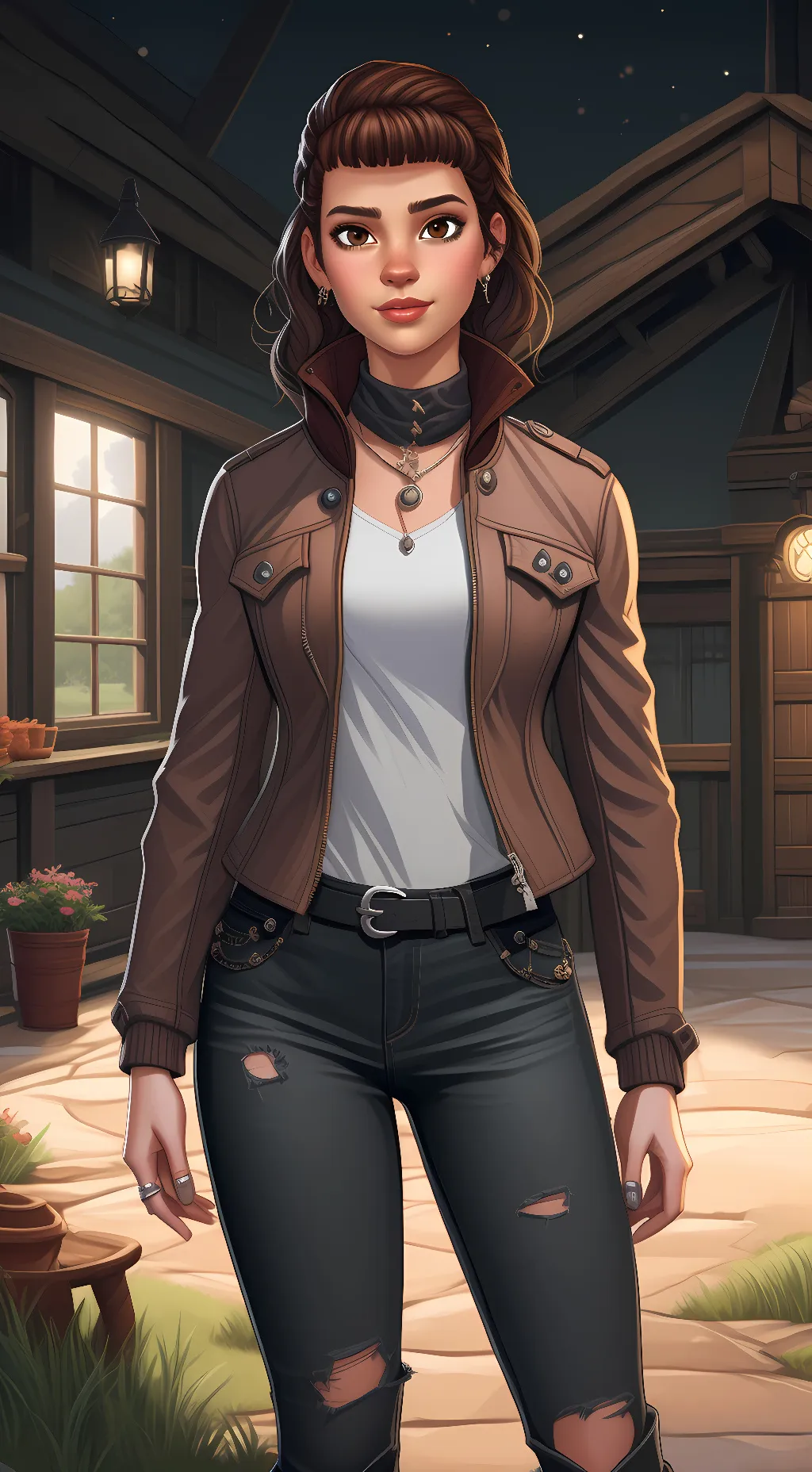 ai character: Lisa Peterson background