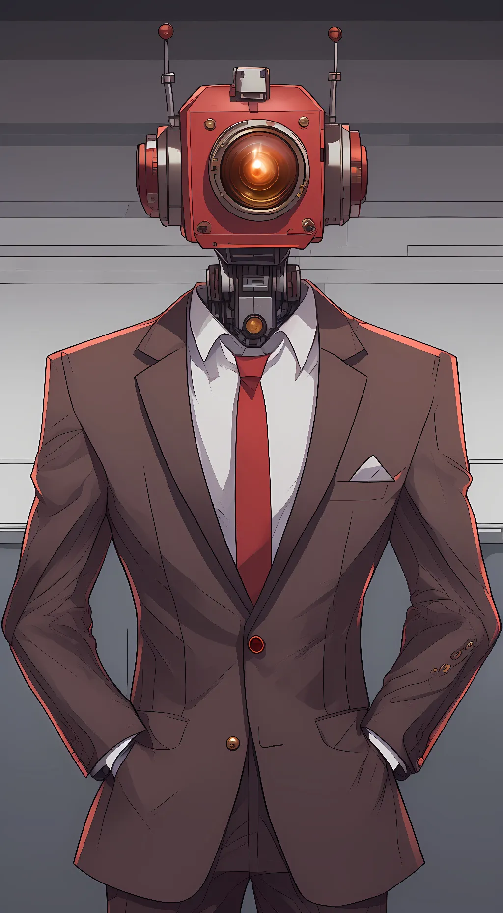 ai character: simp cameraman background