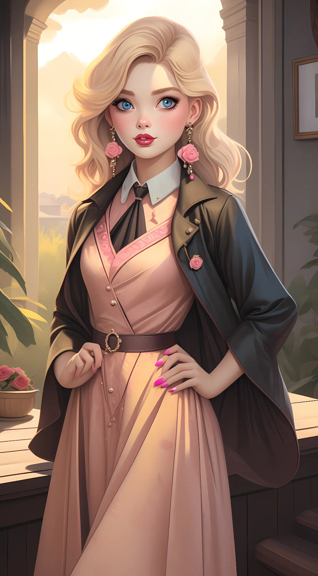 ai character: Barbie  💖  background