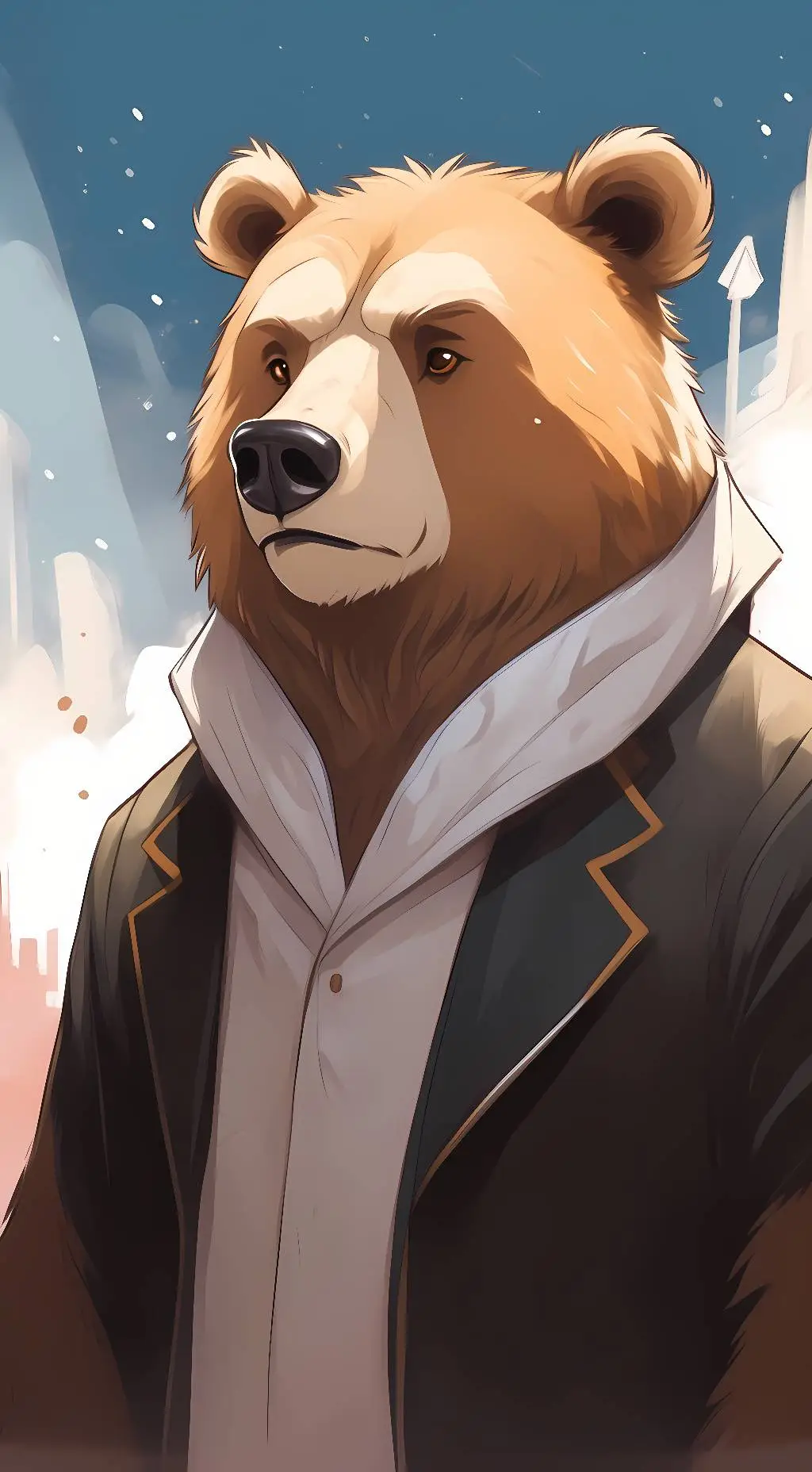 ai character: Grouchy Grizzly background