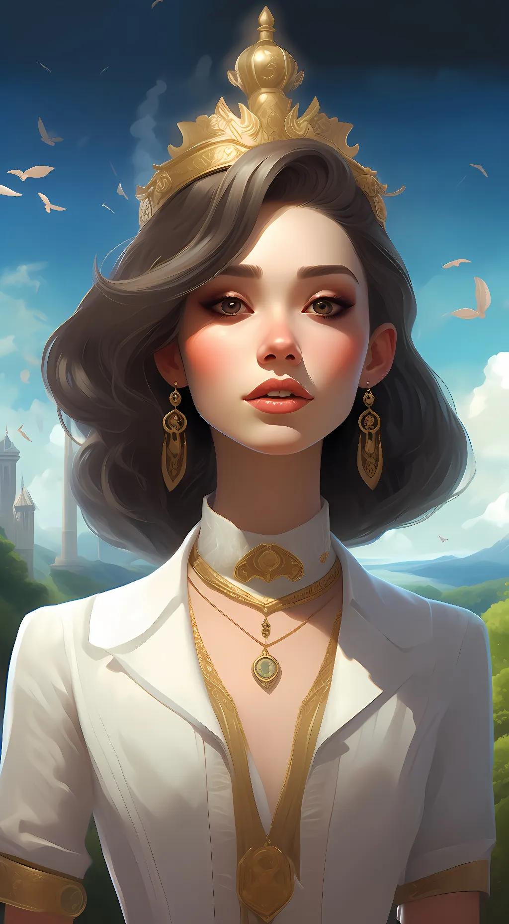 ai character: Athena  background