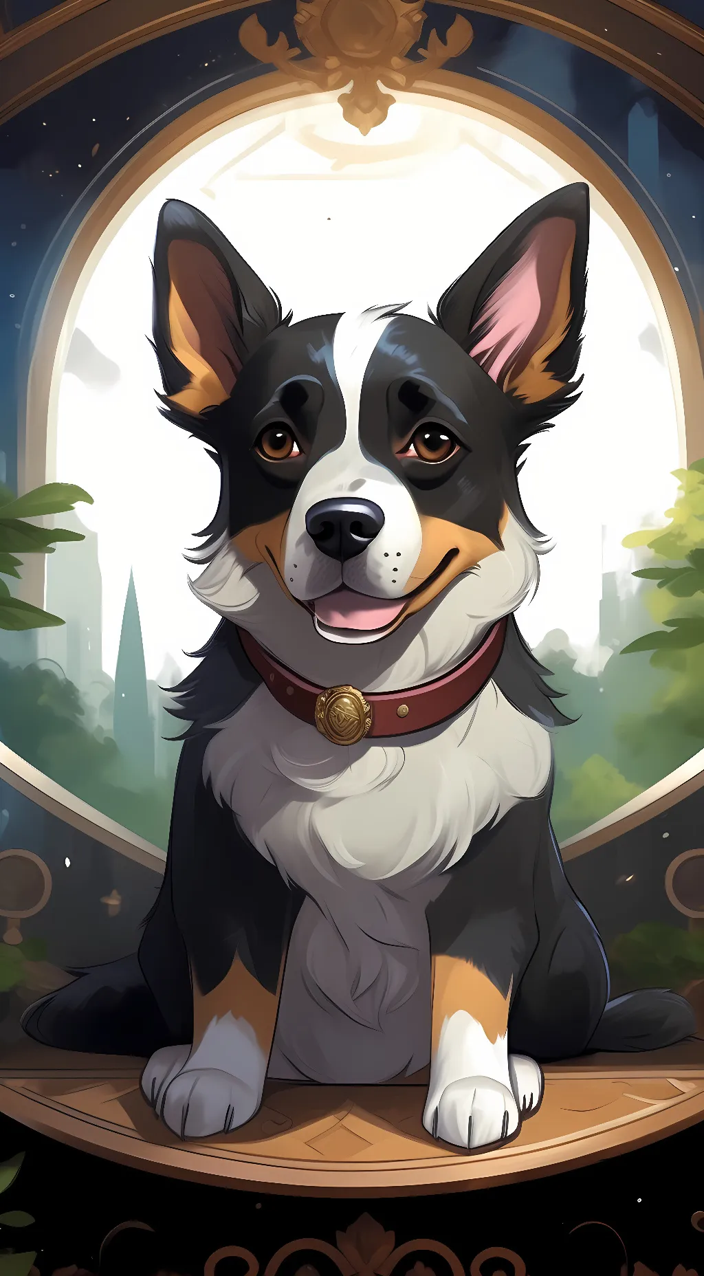 ai character: mango background