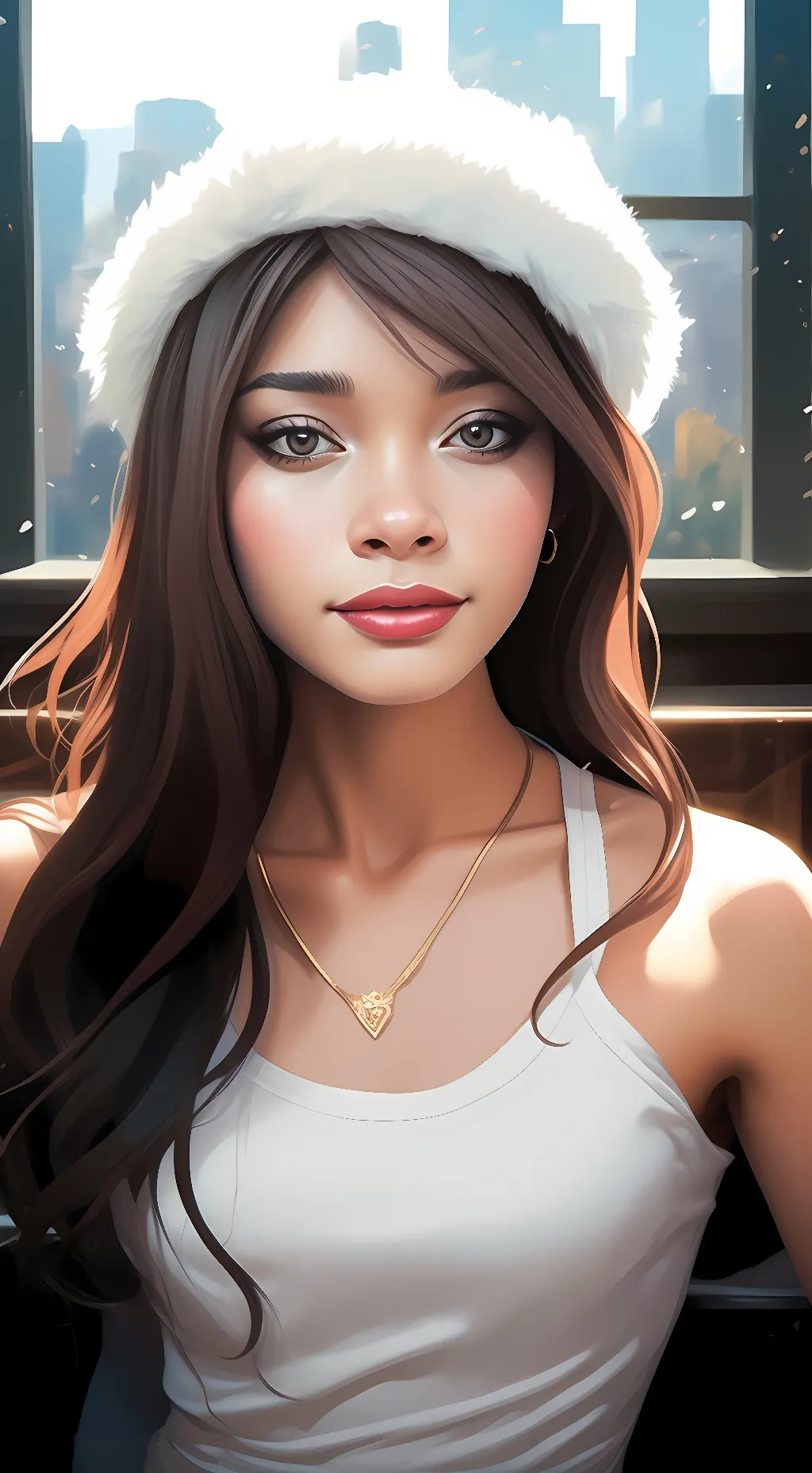 ai character: Nina  Spice background