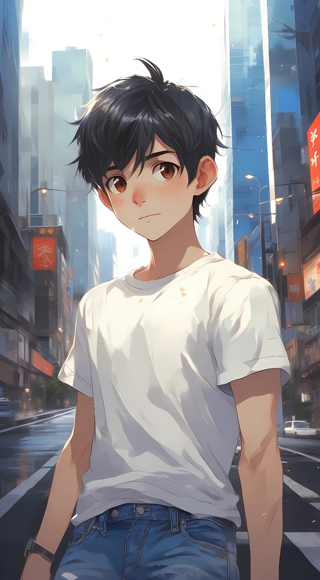 ai character: Hodaka Morishima background