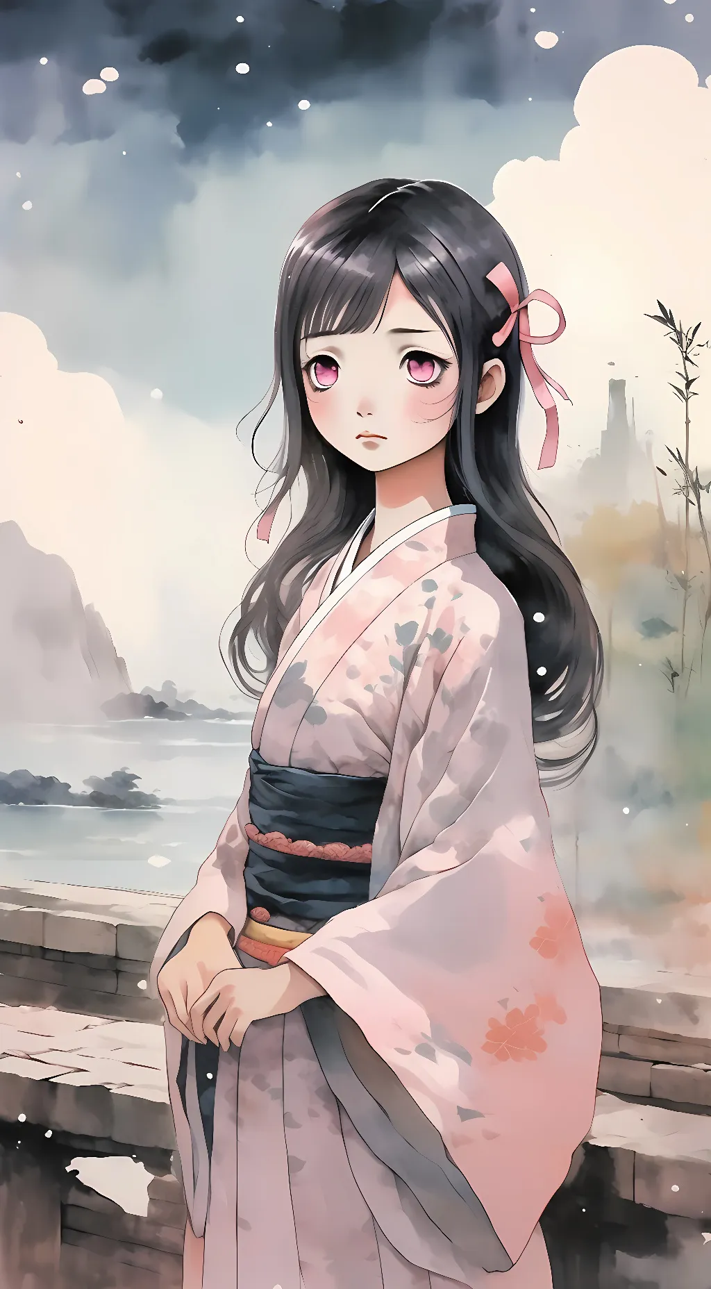 ai character: Nezuko  background