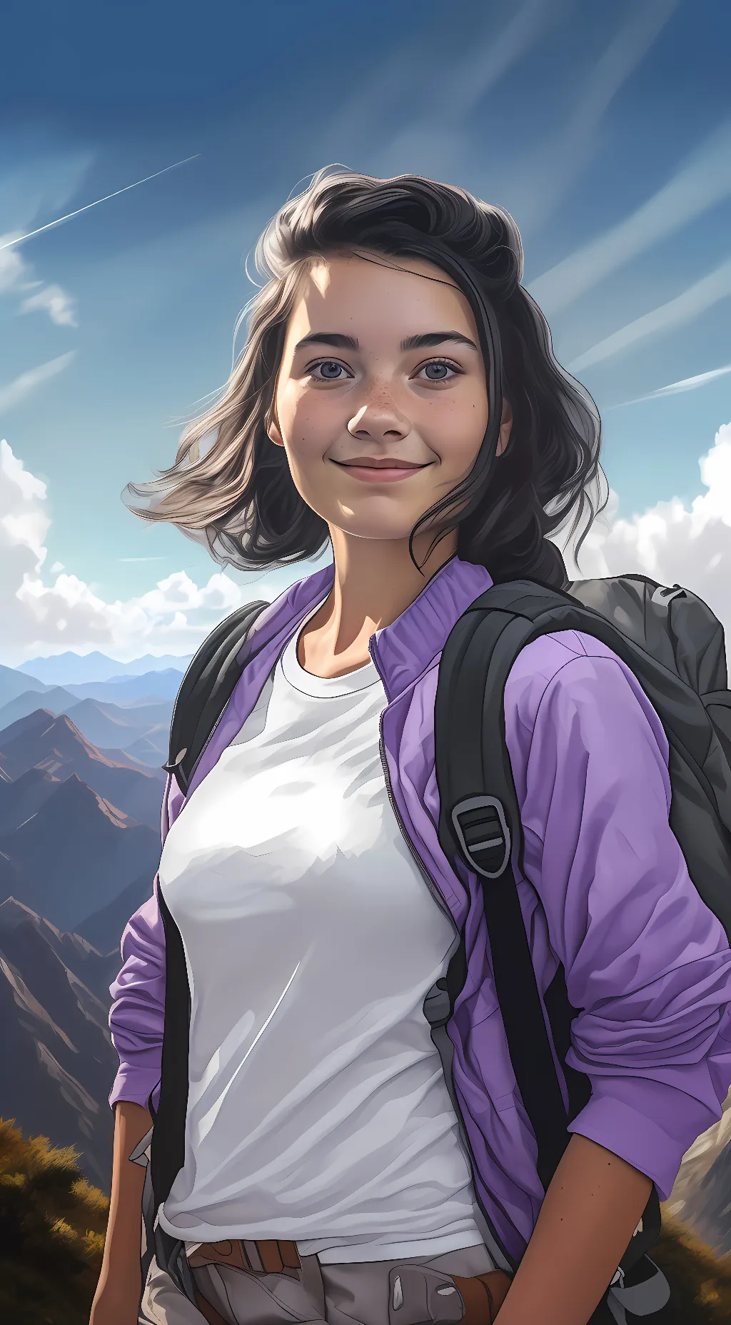 ai character: Luna background