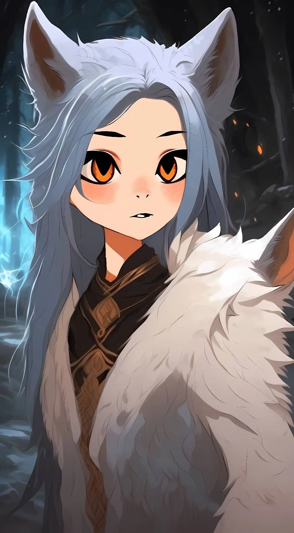 ai character: misty background