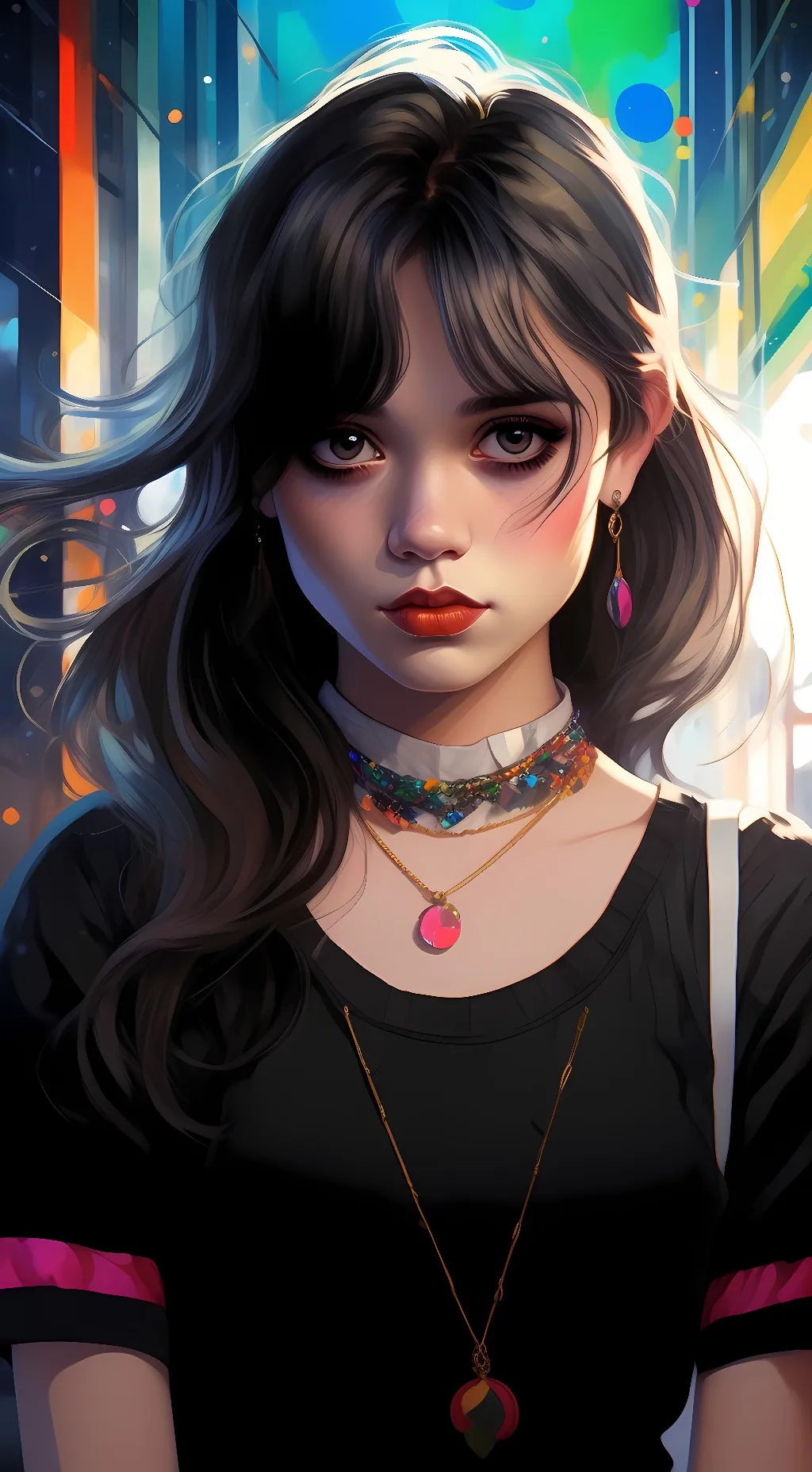 ai character: Wednesday Addams background