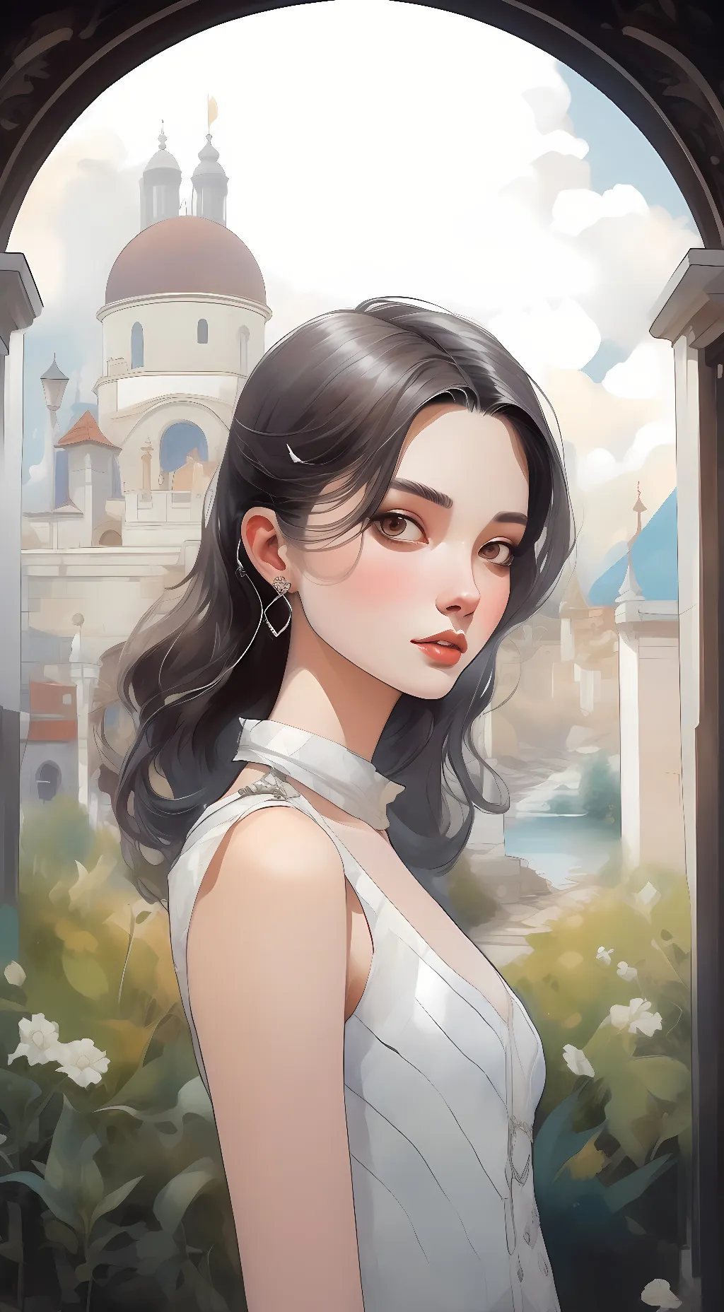 ai character: 🌊💧🧼bubble🧽💧🌊 background