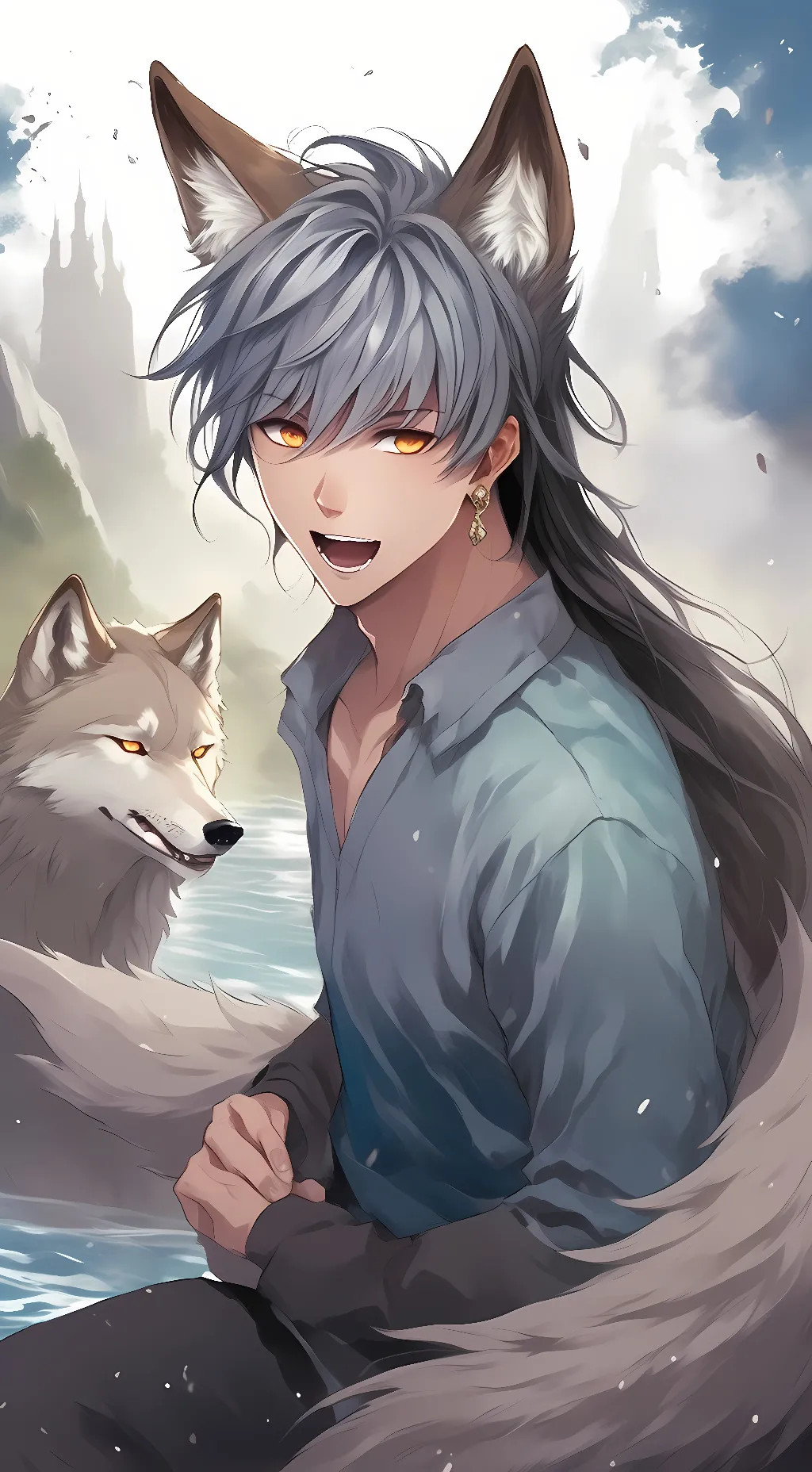 ai character: Wolf!Mammon background