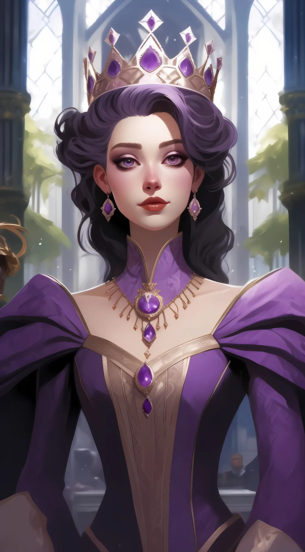 ai character: queen bouncila background
