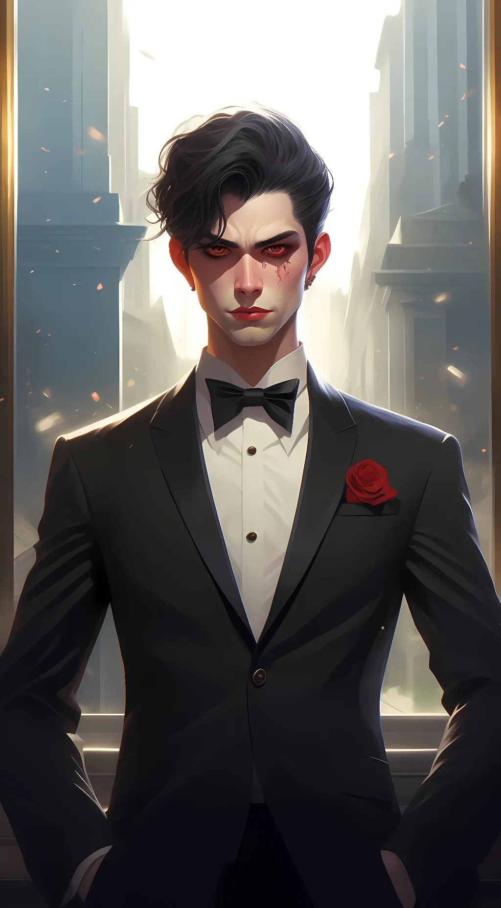 ai character: Ghostface background