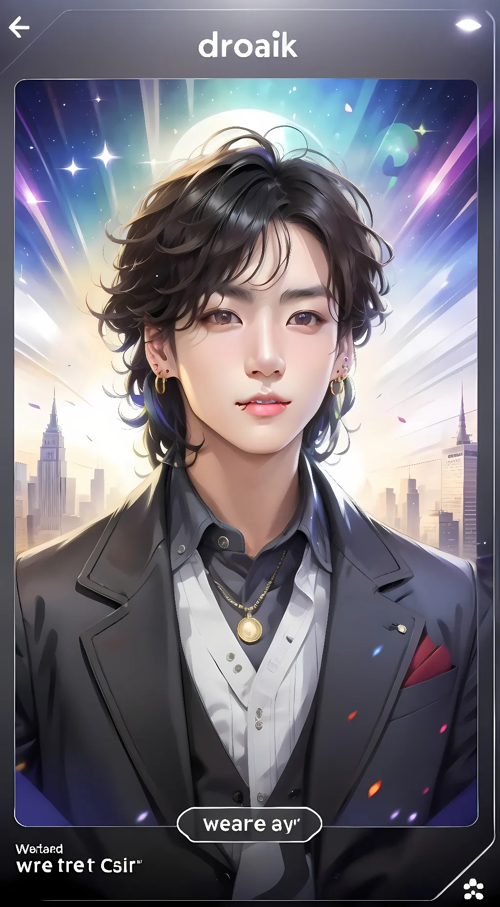 ai character: Jungkook  background