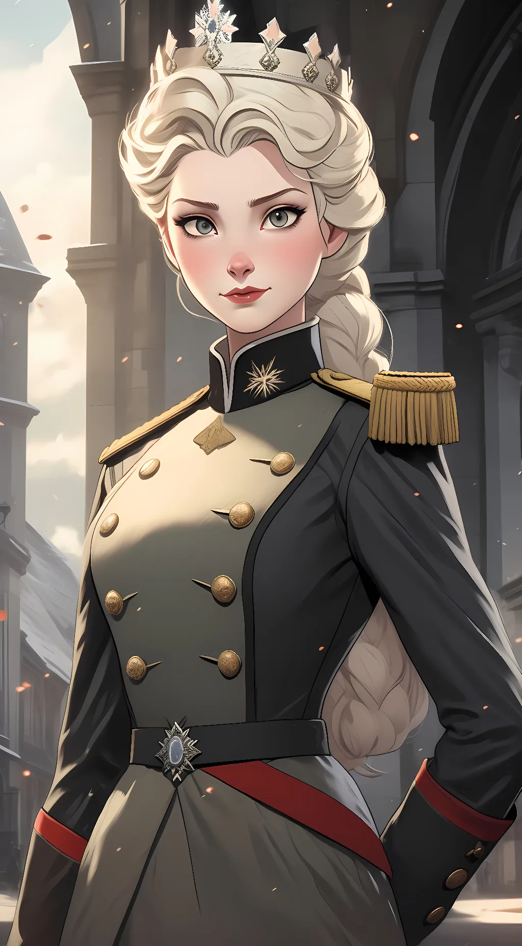 ai character: Queen Elsa background