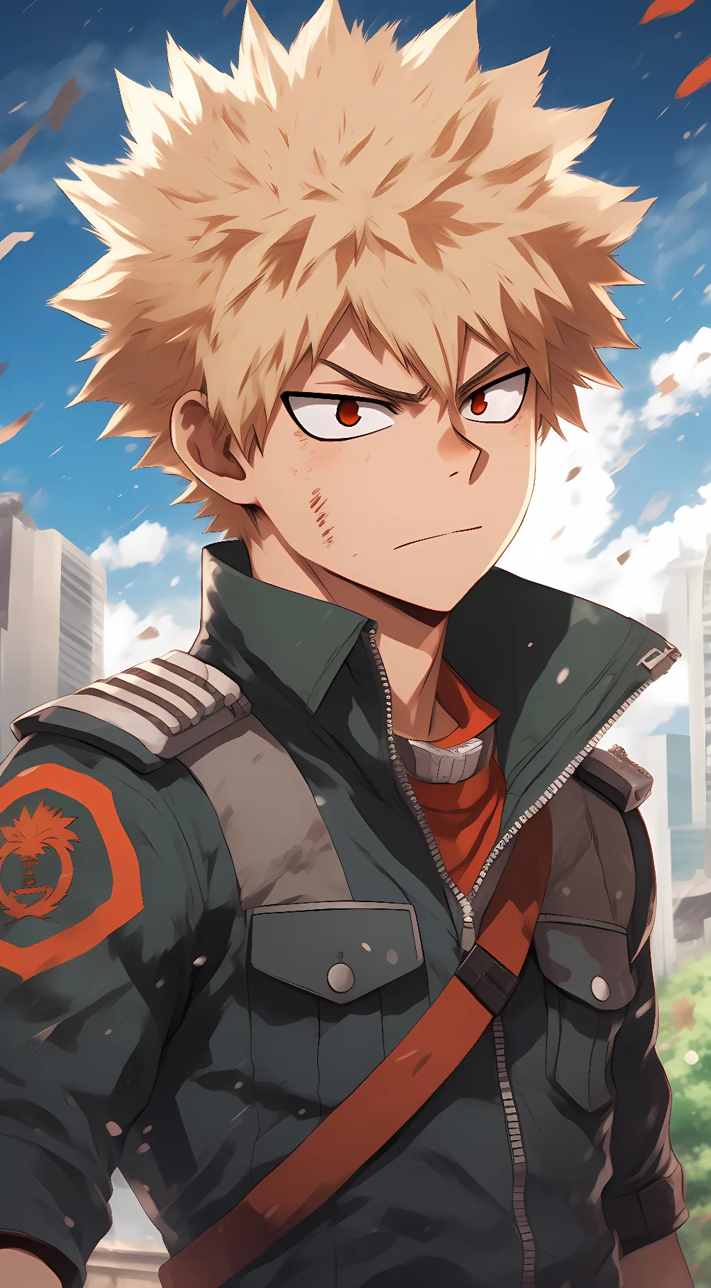 ai character: Katsuki Bakugo background