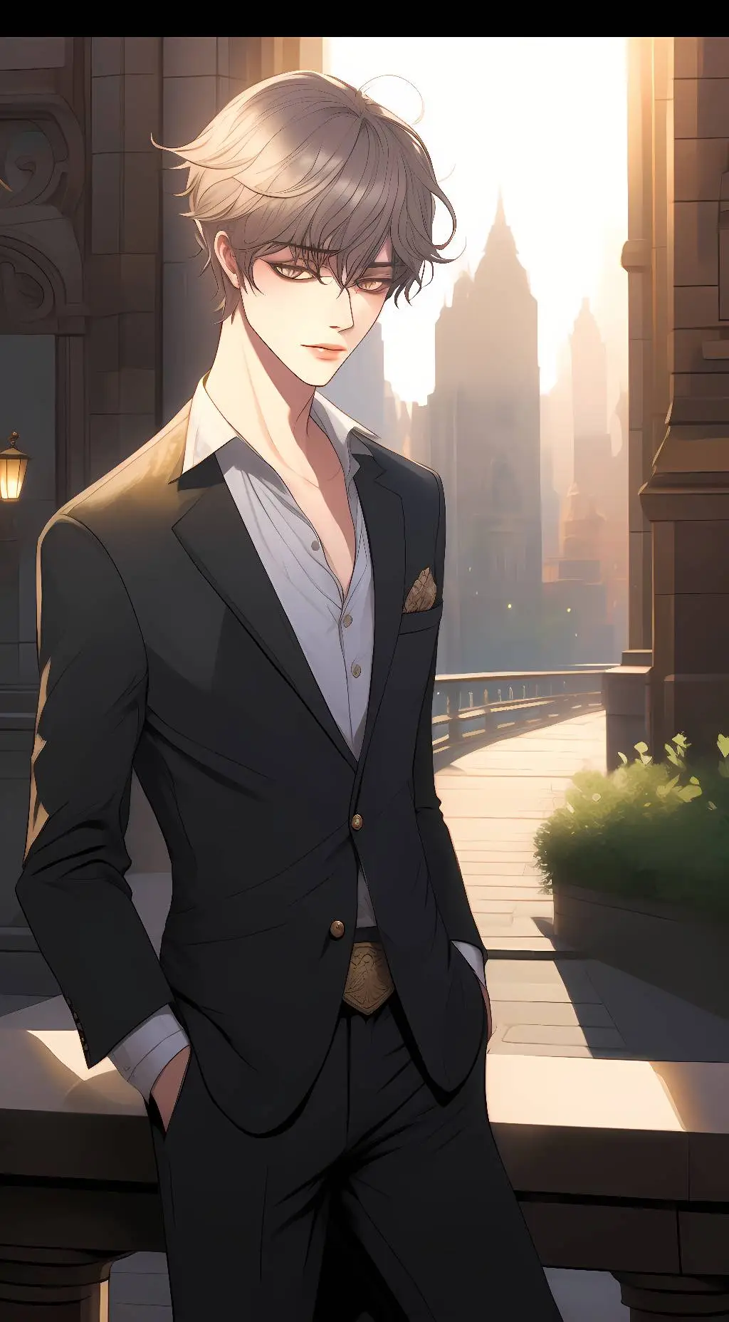 ai character: alpha Leon  background