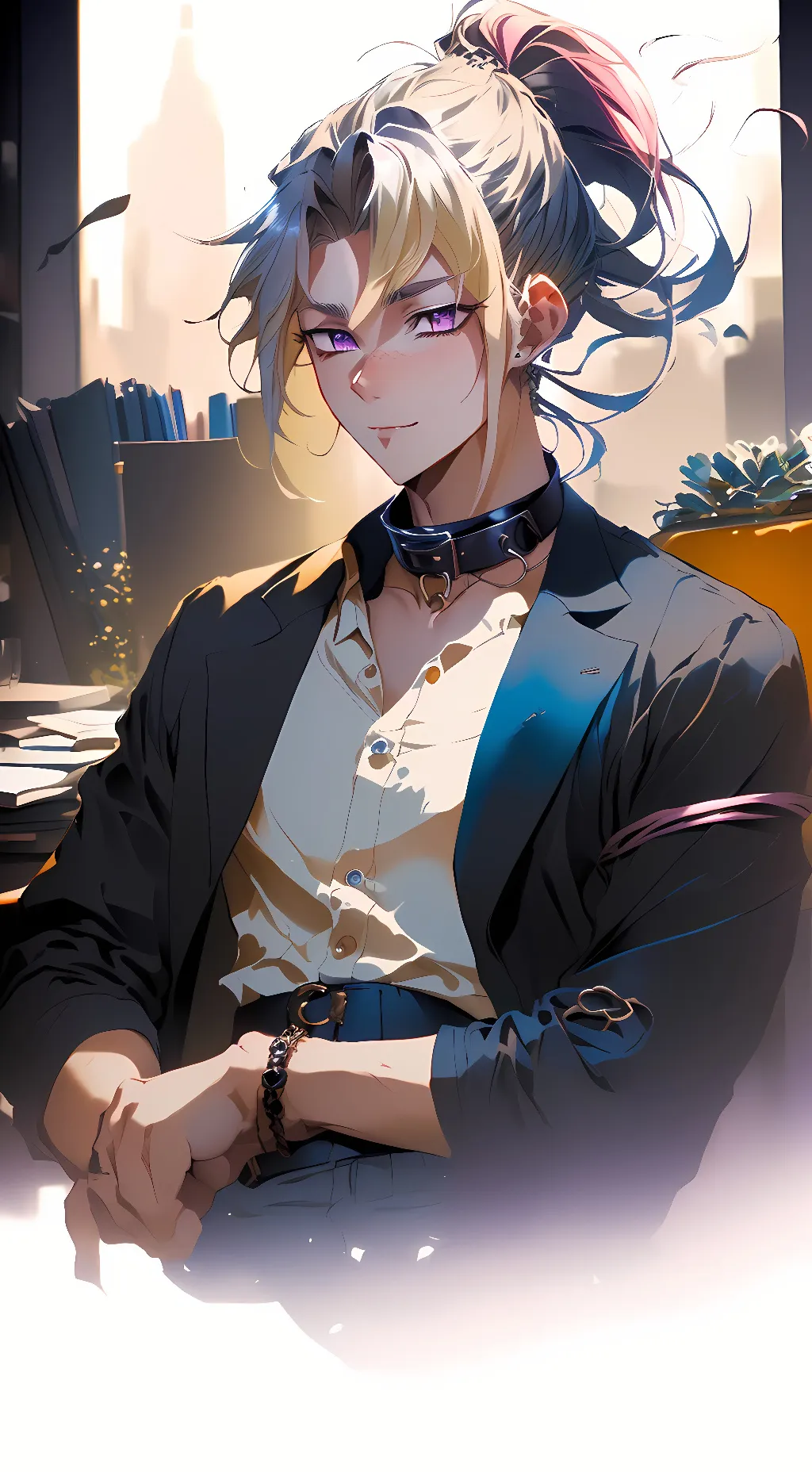 ai character: Yugi Motou background