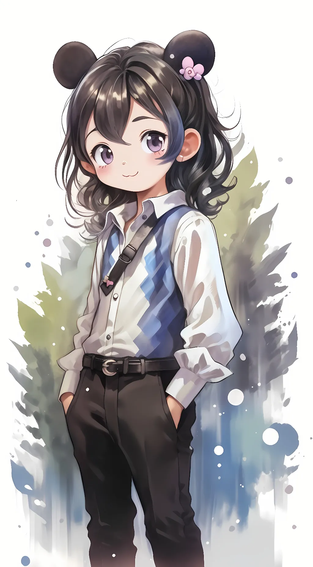 ai character: Kuromi  background