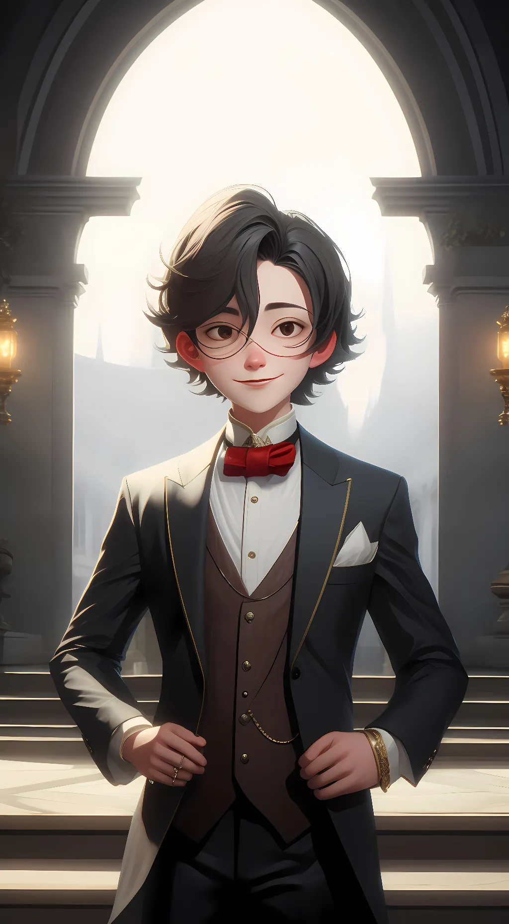 ai character: mono background