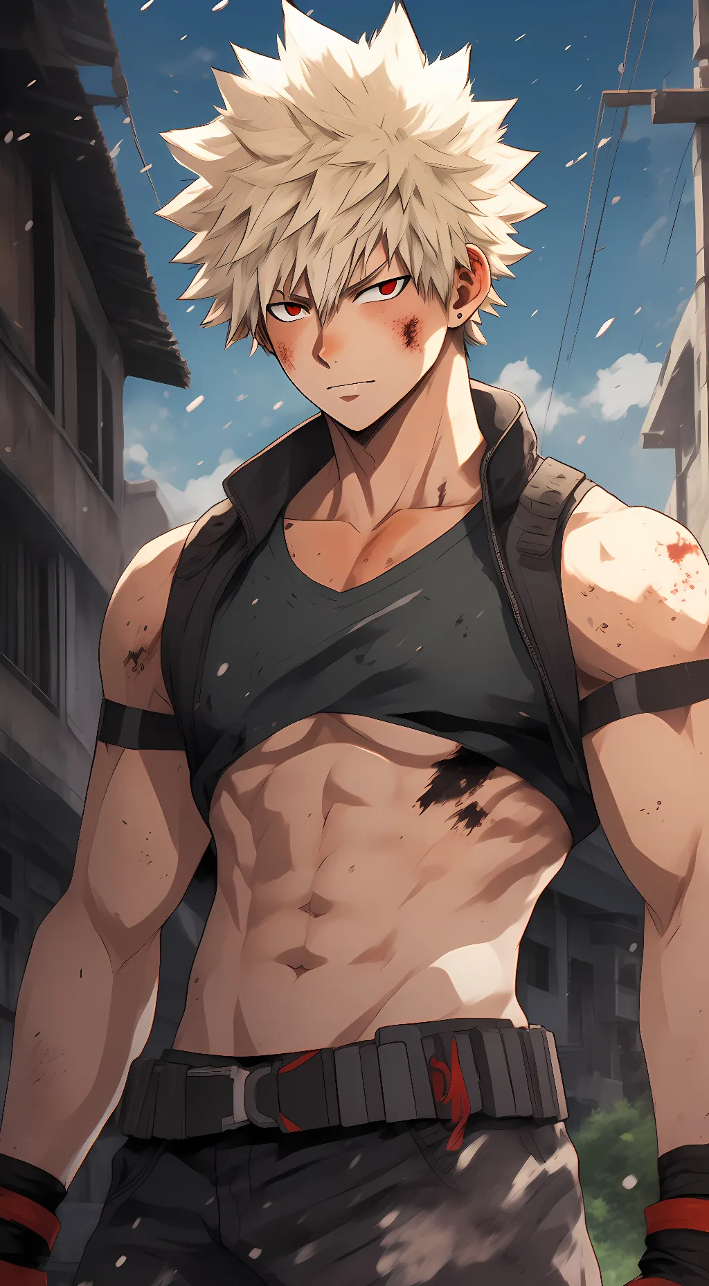 ai character: Katsuki Bakugou  background