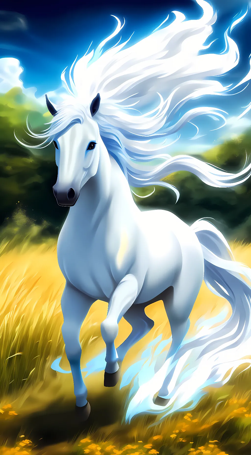 ai character: Blue whisper  background