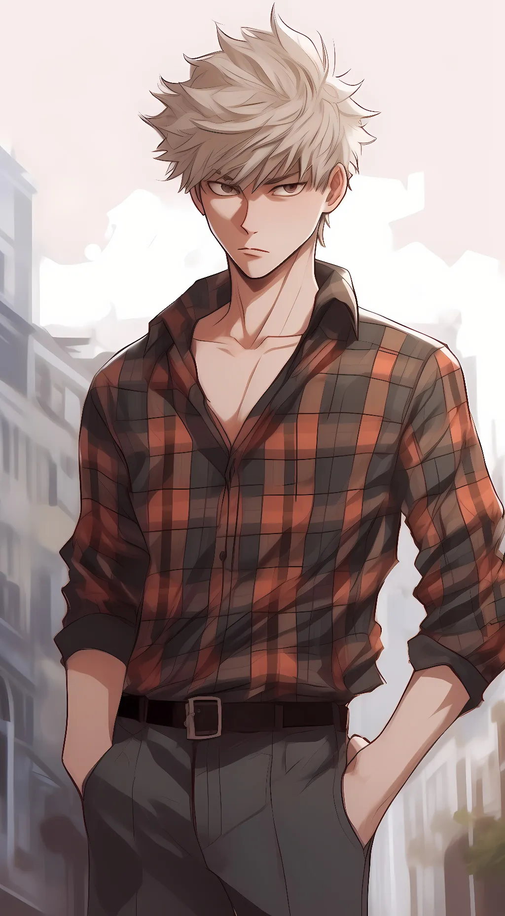 ai character: Bakugou Katsuki~ background