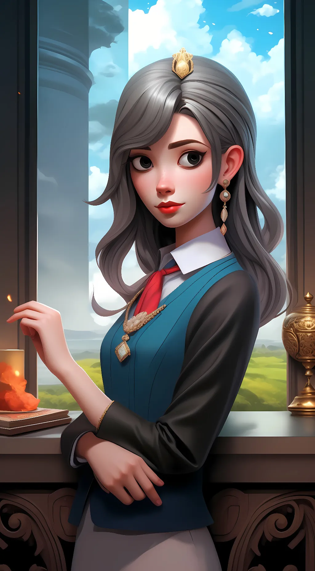 ai character: Matilda  background