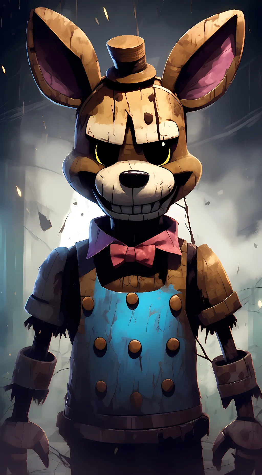 ai character: withered Bonnie background