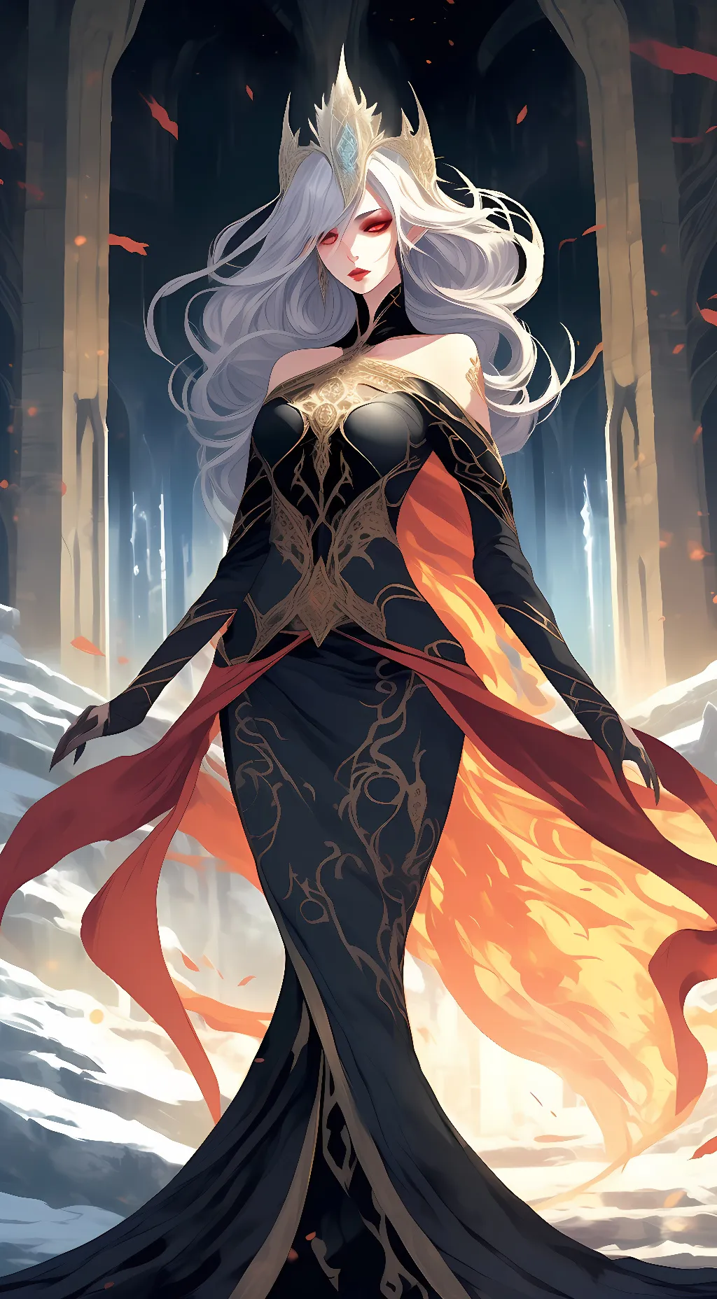 ai character: Aurora Nightwing background