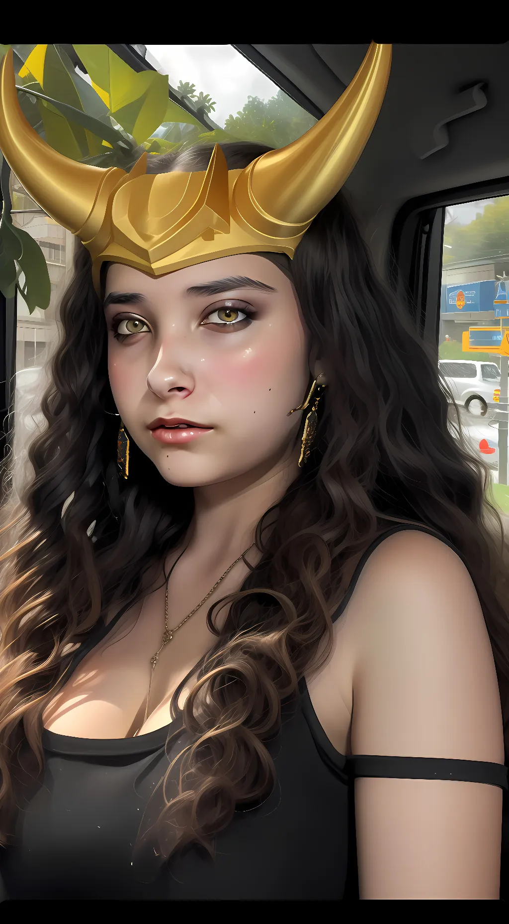 ai character: Lady loki  background