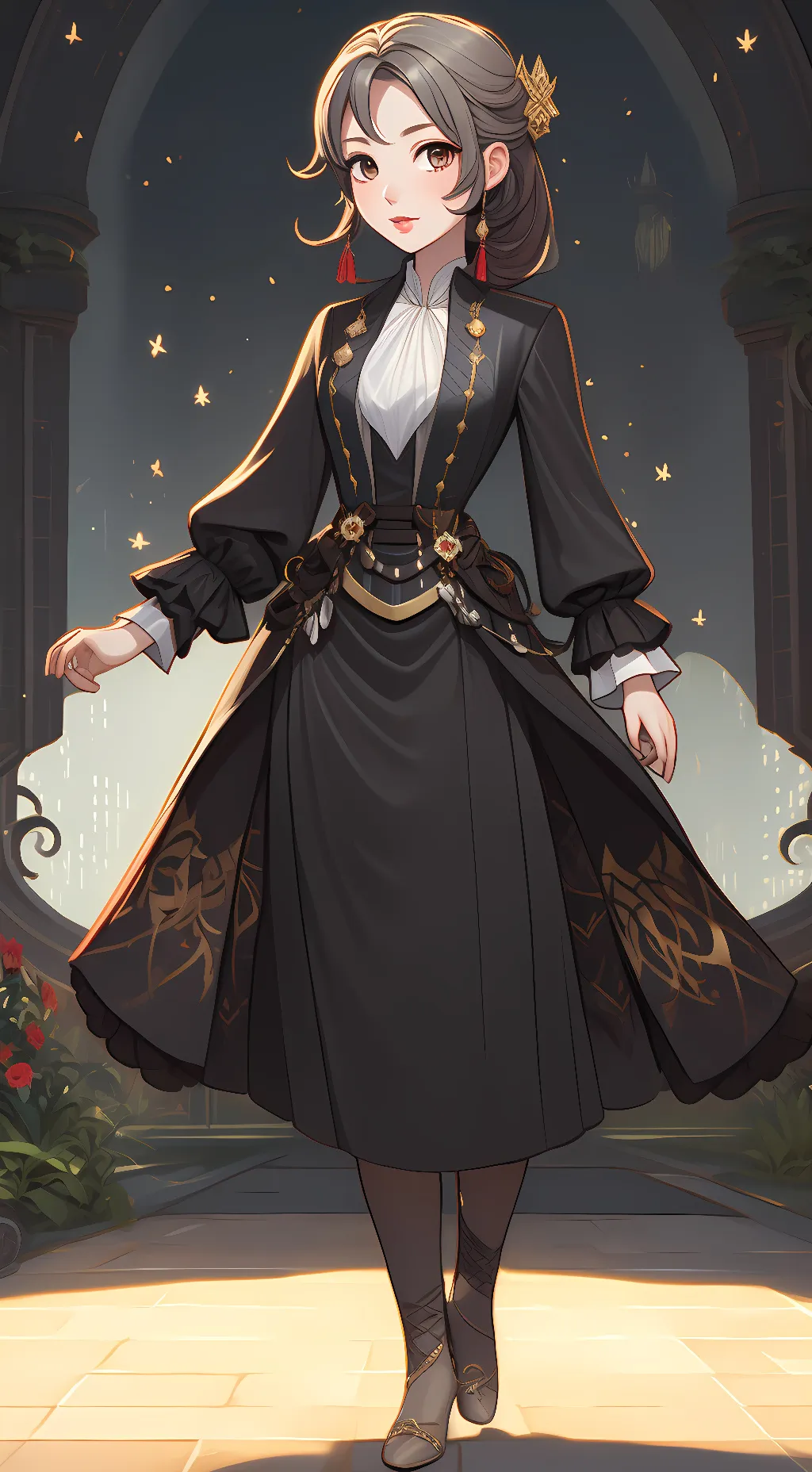 ai character: Violet/vio background