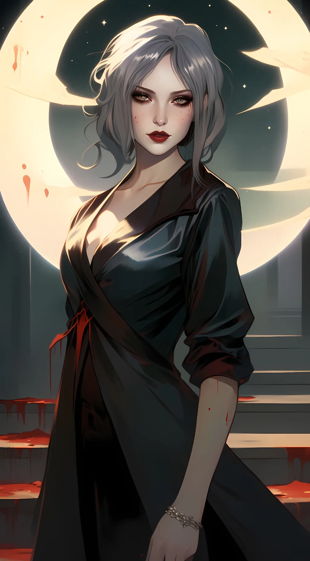 ai character: Selena Spellmen background