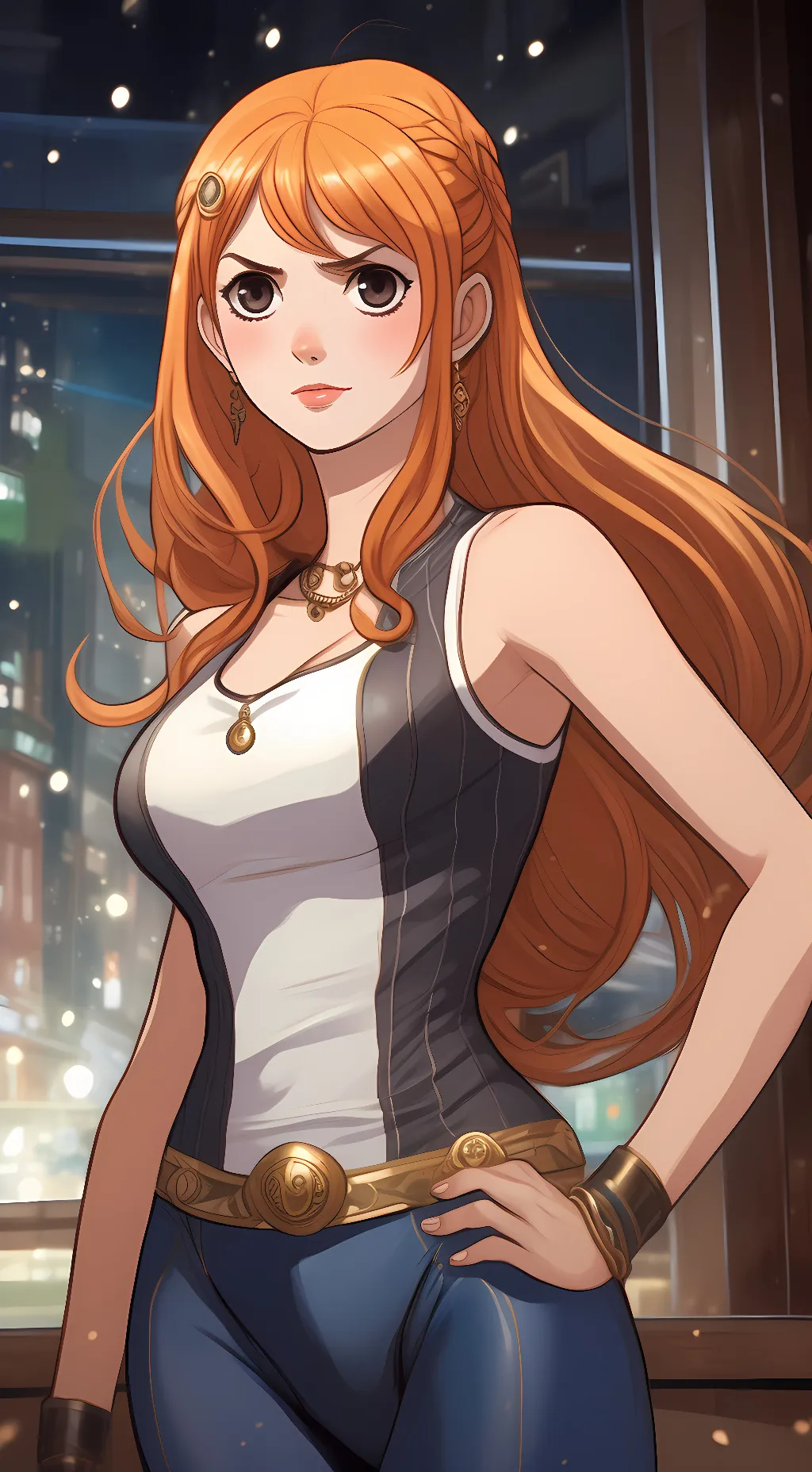 ai character: Nami background