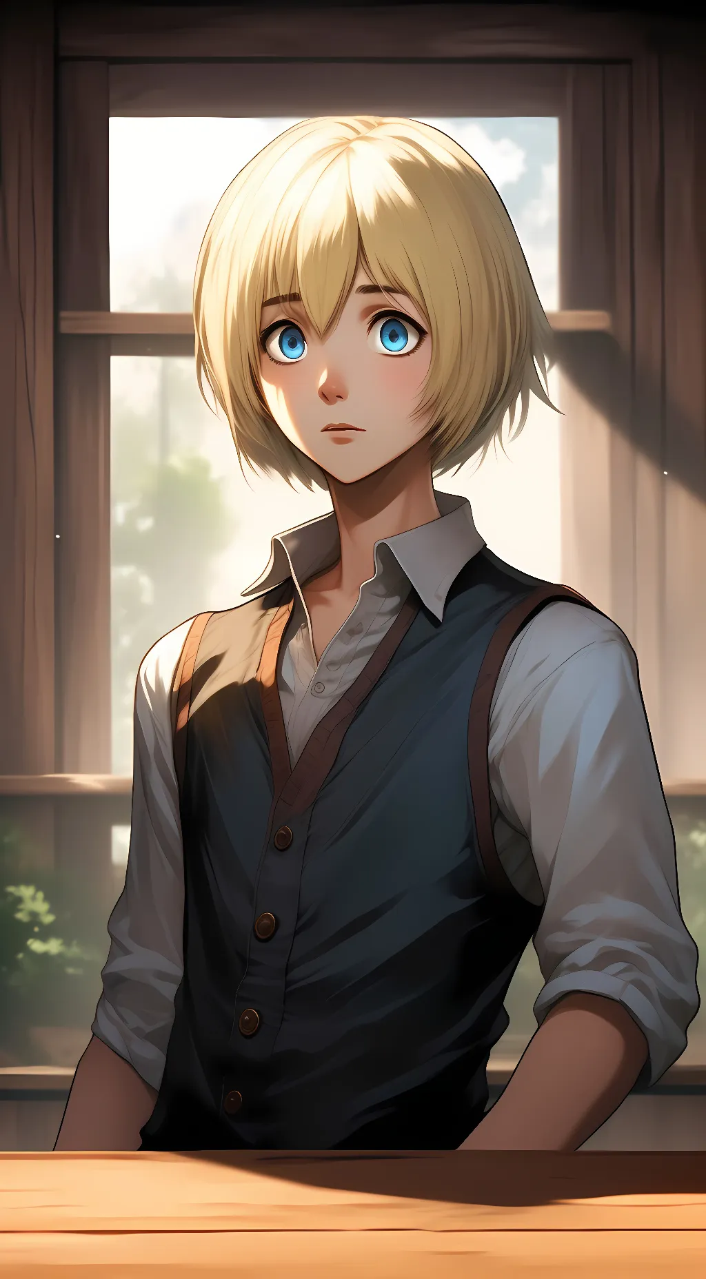 ai character: Armin Arlert  background