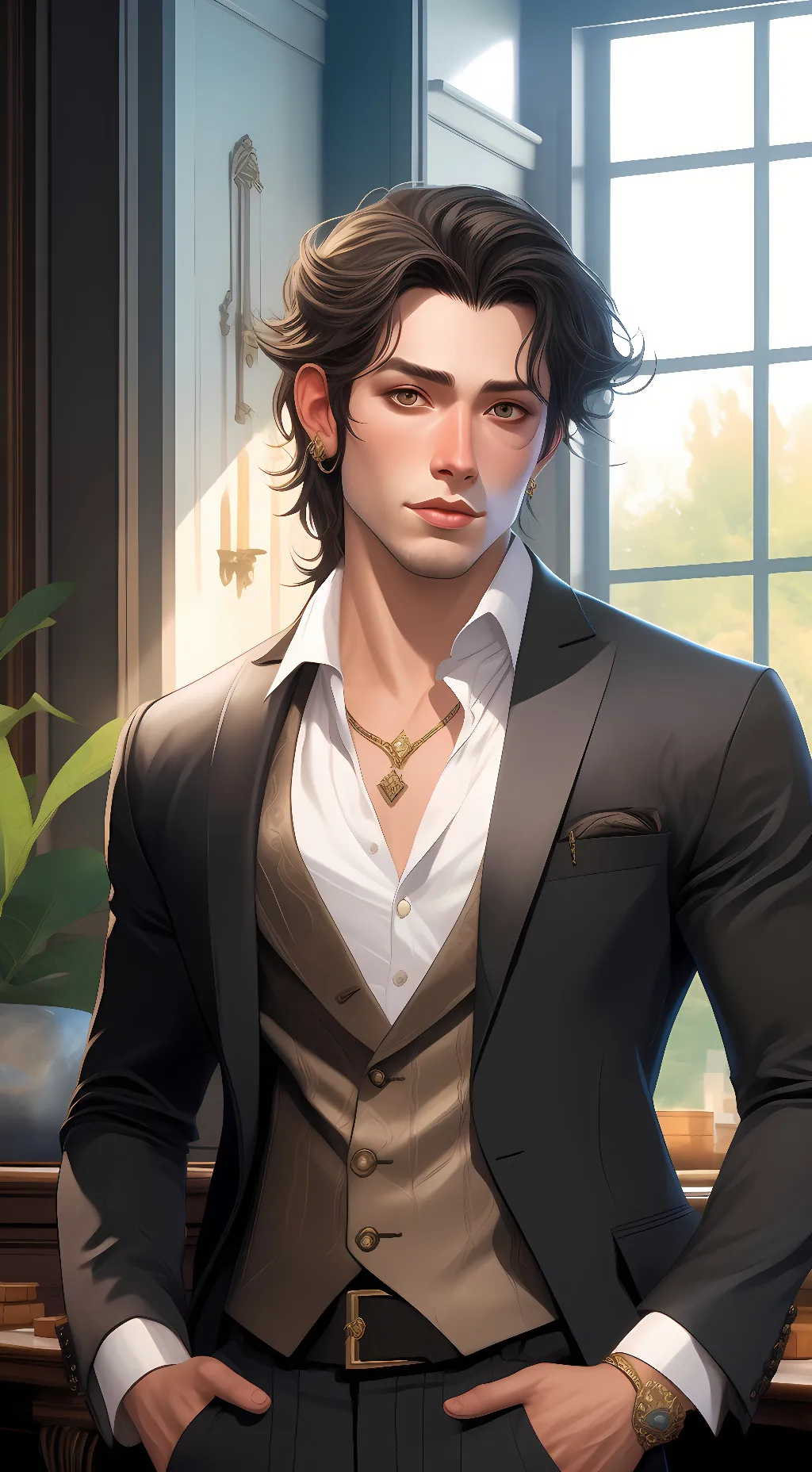 ai character: gay background