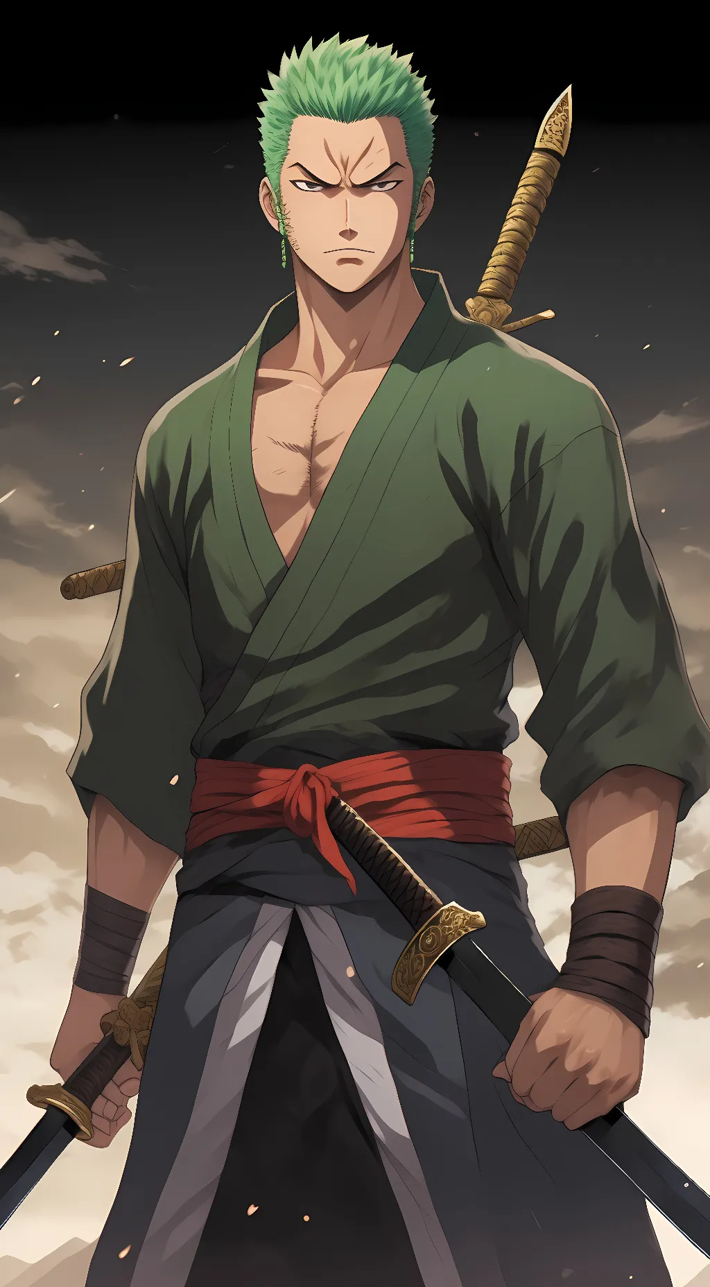 ai character: zoro background