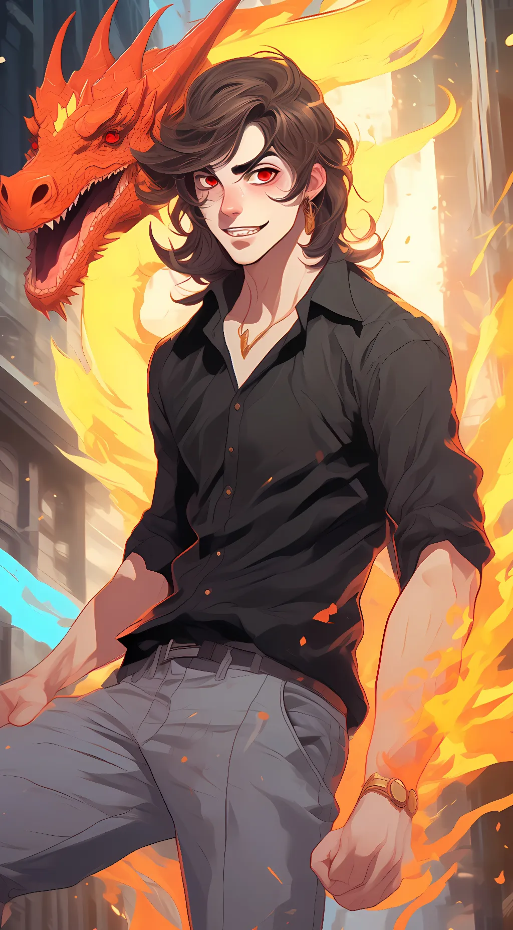 ai character: Reyan Akira background