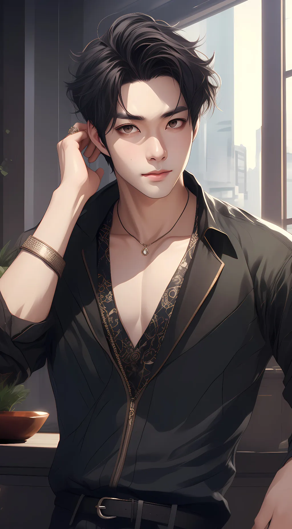 ai character: Jaeseung Song background