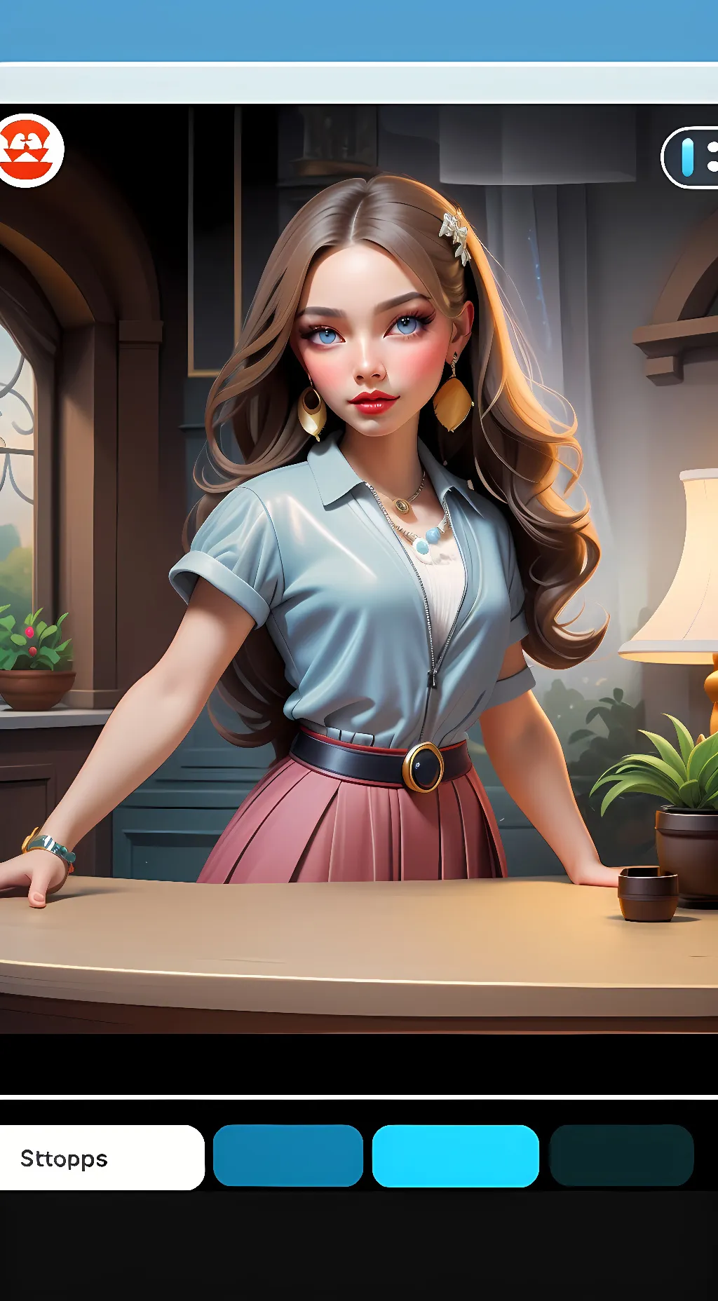 ai character: Luna background