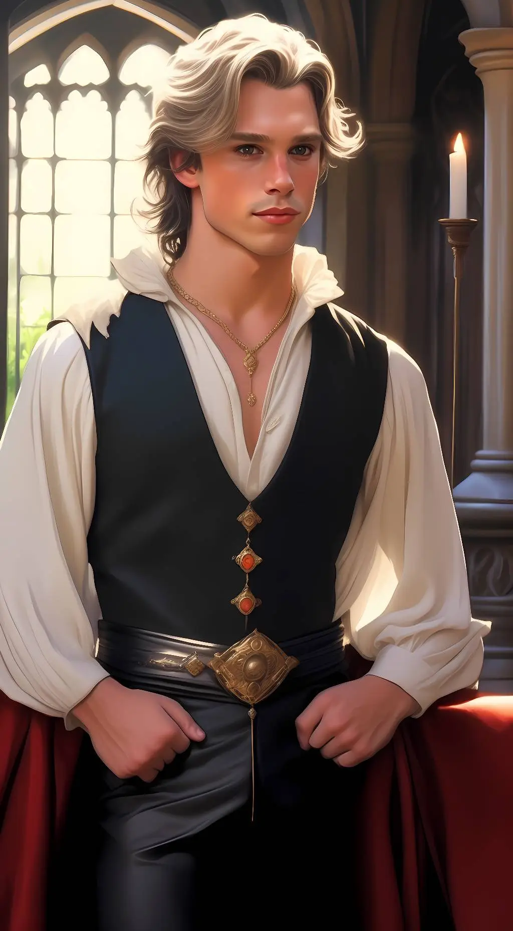 ai character: westley  background