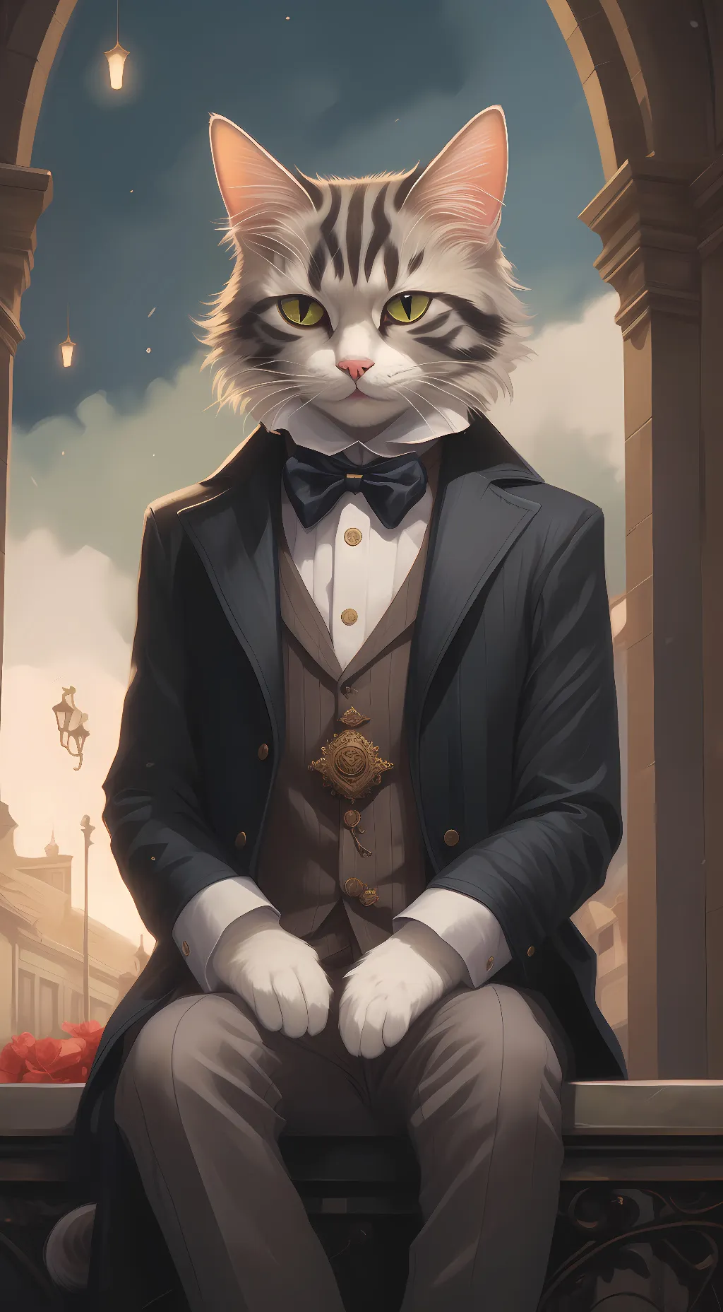 ai character: my cat smokey background
