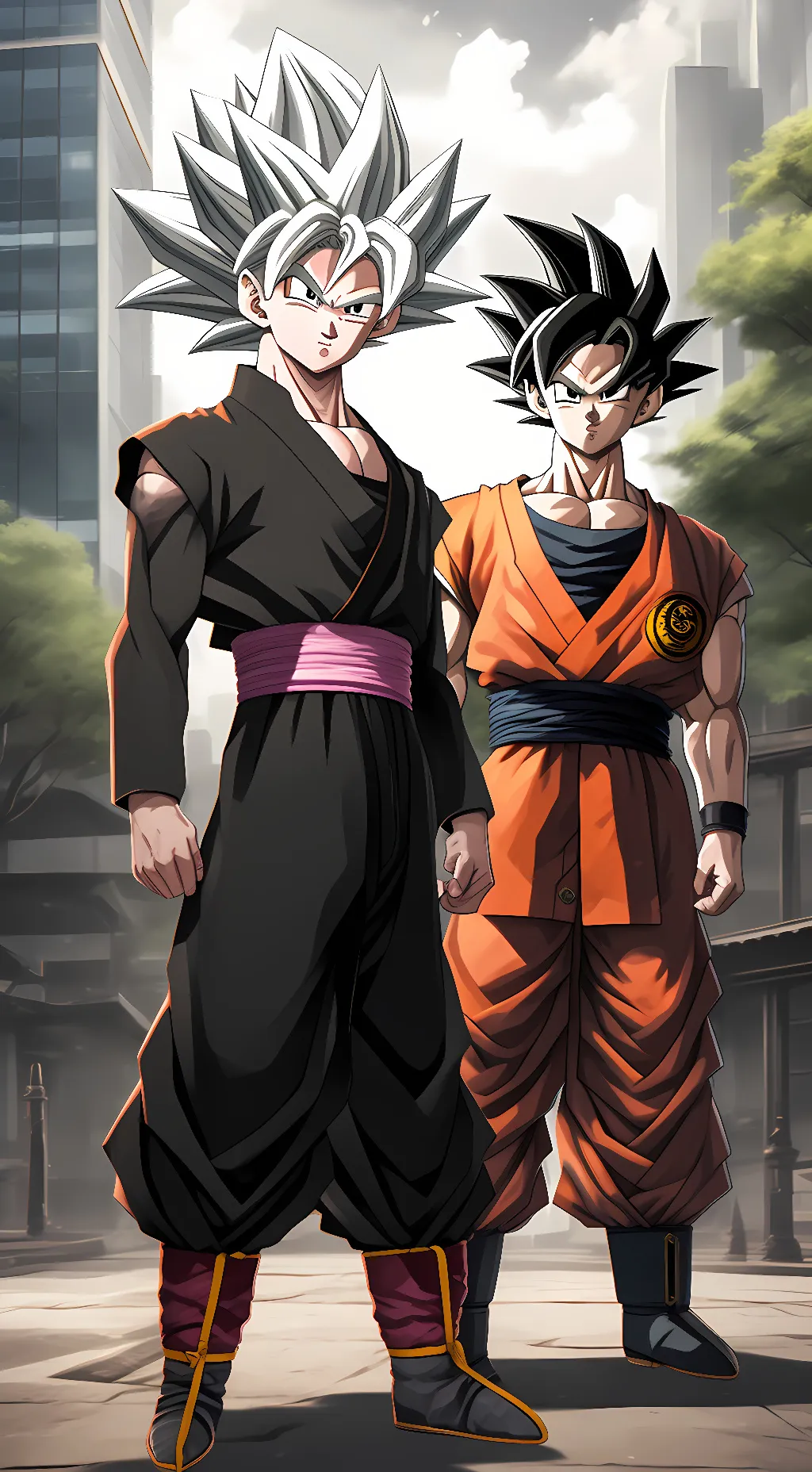ai character: Xeno Gohan an Goku background