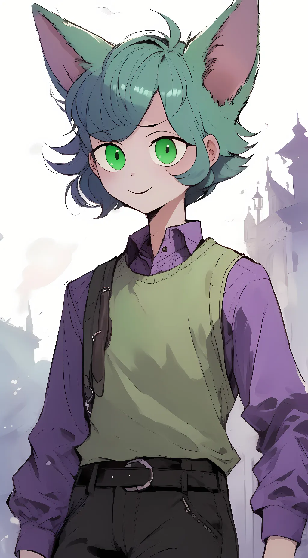 ai character: Klowi the humandog background